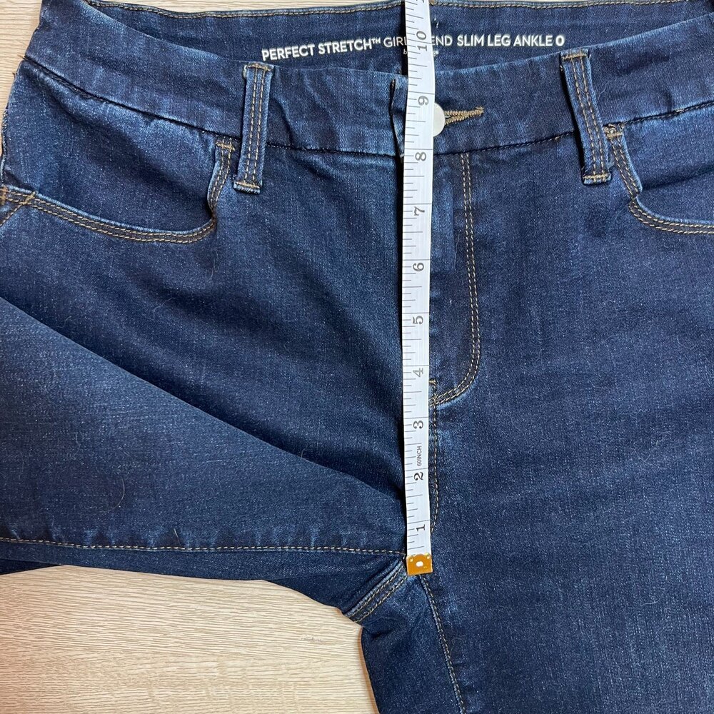 Chico's Ankle Jeans Womens S (0) Perfect Stretch Slim Leg Girlfriend Beaded Hems - Picture 11 of 14